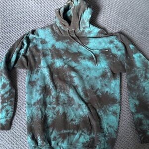 Tie-Dye Hoodie - Teal and Black